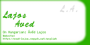lajos aved business card